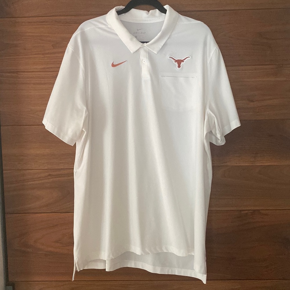 Nike Texas Longhorns White Dri-Fit Polo XXL